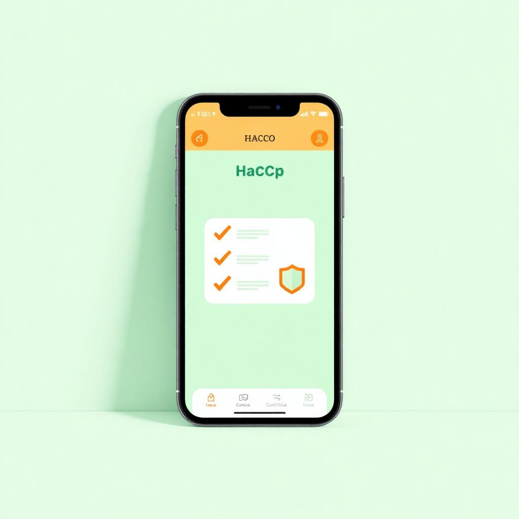Mockup della web app HACCP Rapido su smartphone